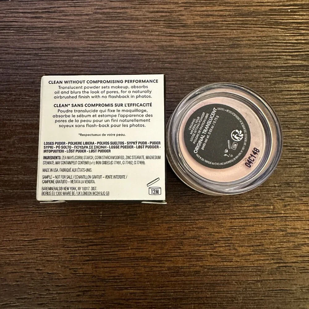 BAREMINERALS Original Mineral Veil Loose Setting Powder Translucent Bare Mini